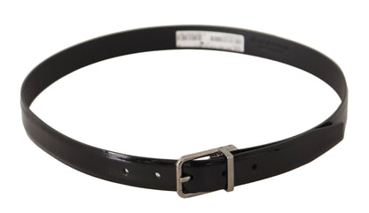 Dolce & Gabbana Elegant Black Leather Belt with Metal Buckle Dolce & Gabbana