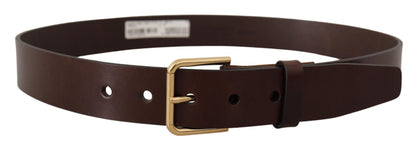 Dolce & Gabbana Elegant Black Leather Belt with Metal Buckle Dolce & Gabbana