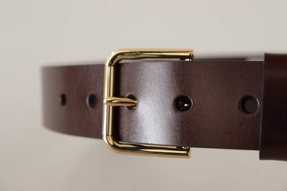 Dolce & Gabbana Elegant Black Leather Belt with Metal Buckle Dolce & Gabbana