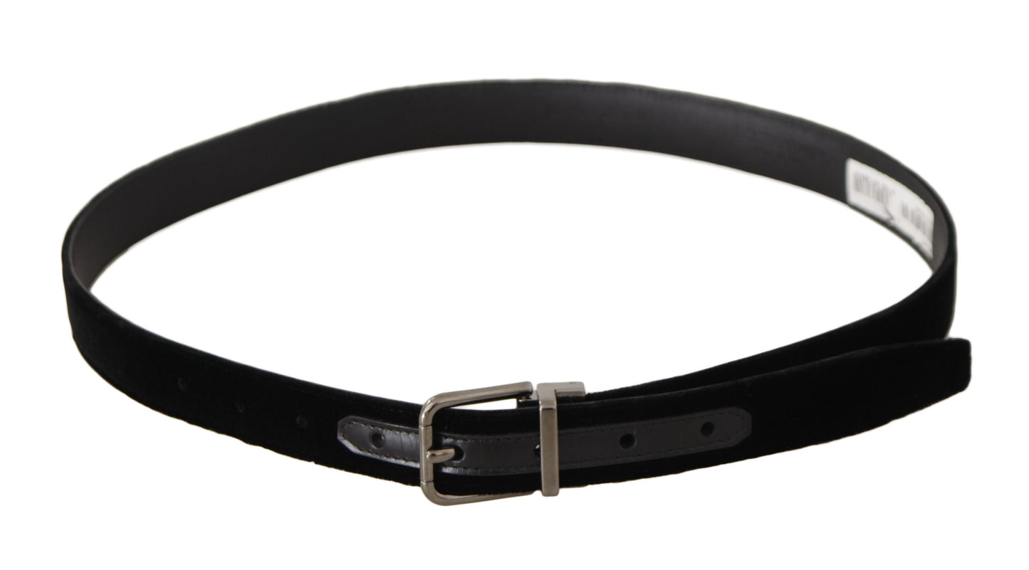 Dolce & Gabbana Elegant Velvet Designer Belt Dolce & Gabbana