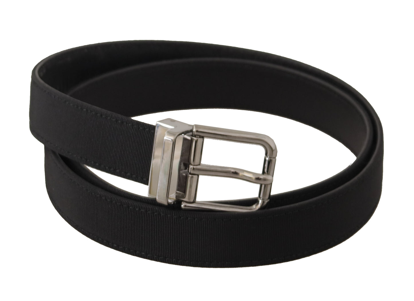 Dolce & Gabbana Elegant Black Leather Belt with Metal Buckle Dolce & Gabbana