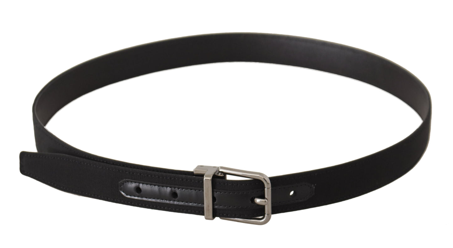 Dolce & Gabbana Elegant Black Leather Belt with Metal Buckle Dolce & Gabbana