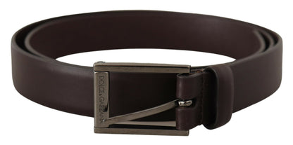 Dolce & Gabbana Elegant Dark Brown Leather Belt Dolce & Gabbana