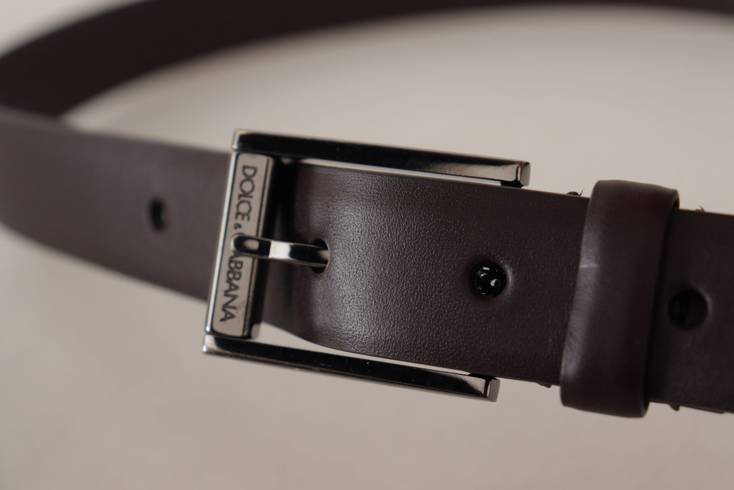 Dolce & Gabbana Elegant Dark Brown Leather Belt Dolce & Gabbana