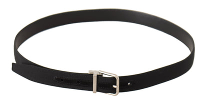 Dolce & Gabbana Elegant Black Canvas and Leather Belt Dolce & Gabbana