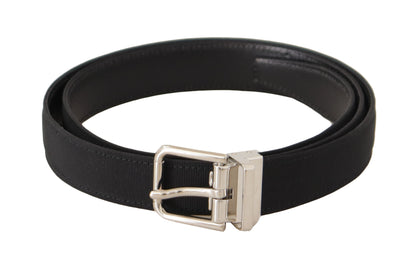 Dolce & Gabbana Elegant Black Canvas and Leather Belt Dolce & Gabbana