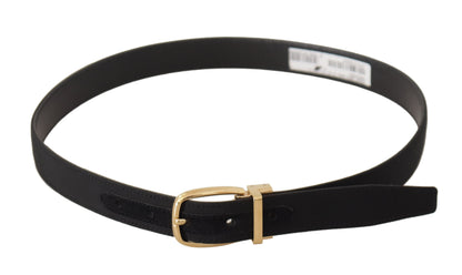 Dolce & Gabbana Elegant Black Leather Belt Dolce & Gabbana