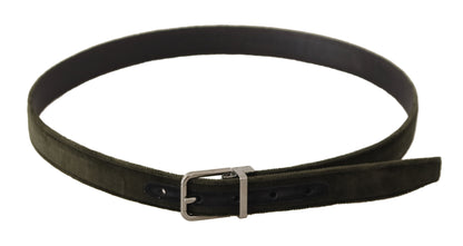 Dolce & Gabbana Elegant Velvet Leather Green Belt Dolce & Gabbana