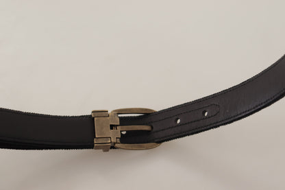 Dolce & Gabbana Elegant Black Leather Designer Belt Dolce & Gabbana