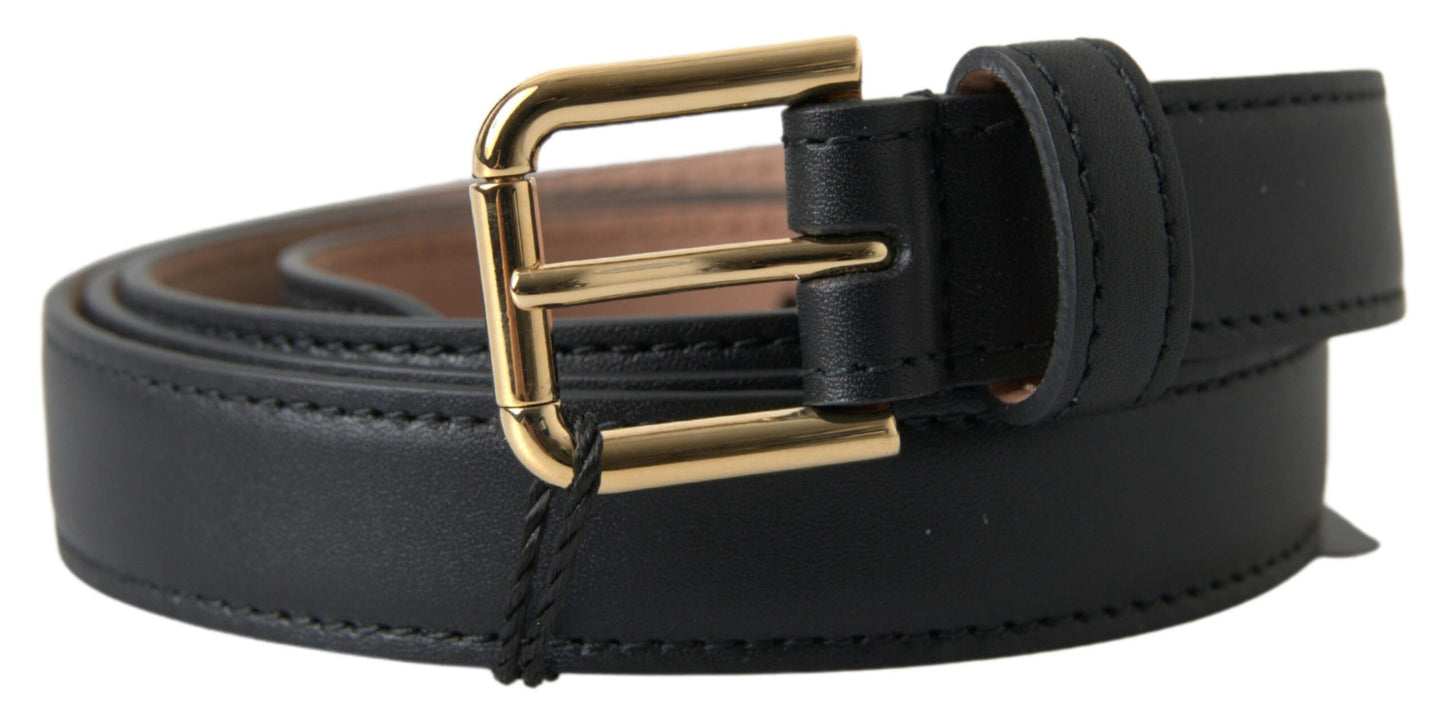 Dolce & Gabbana Elegant Italian Leather Belt with Metal Buckle Dolce & Gabbana