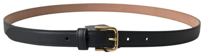 Dolce & Gabbana Elegant Italian Leather Belt with Metal Buckle Dolce & Gabbana