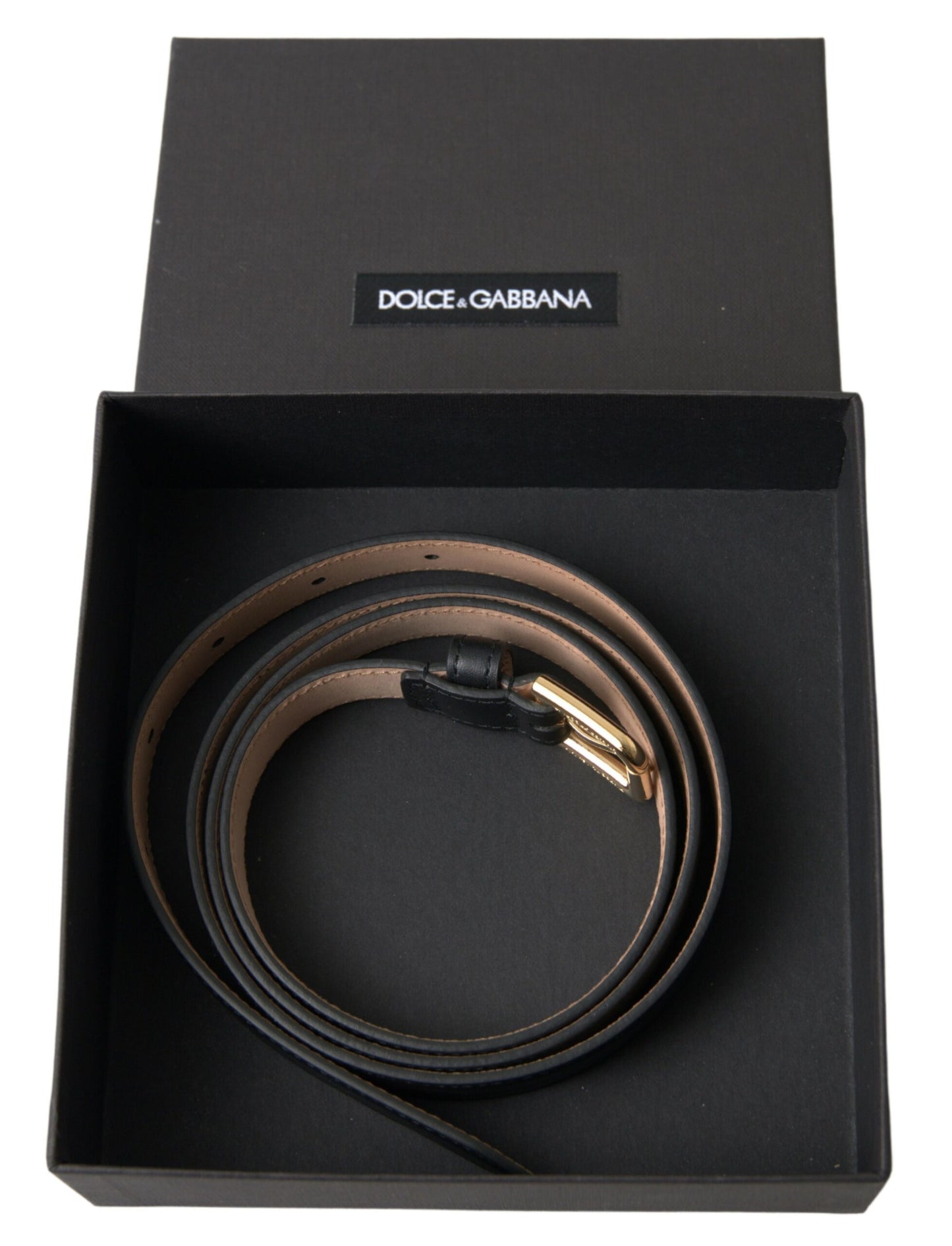 Dolce & Gabbana Elegant Italian Leather Belt with Metal Buckle Dolce & Gabbana