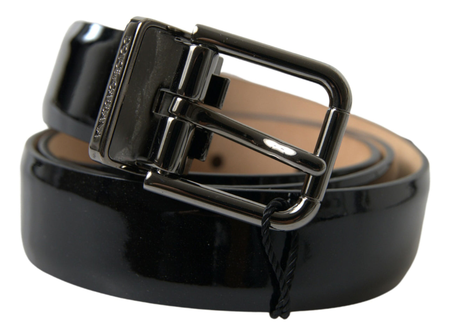 Dolce & Gabbana Elegant Black Leather Belt with Metal Buckle Dolce & Gabbana