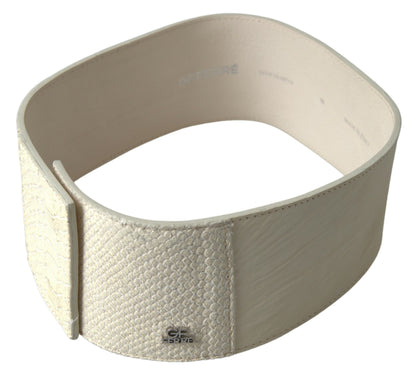 GF Ferre Chic Off White Snap Button Fashion Belt GF Ferre