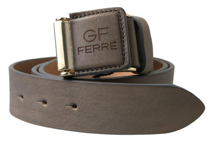 GF Ferre Elegant Leather Fashion Belt with Engraved Buckle GF Ferre