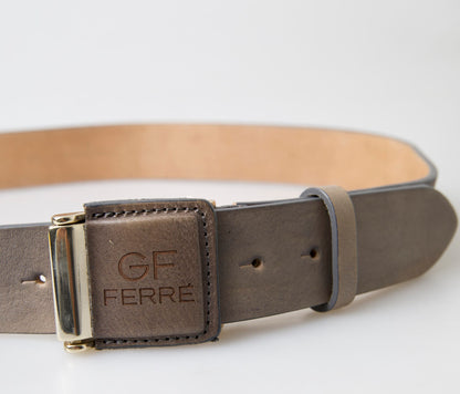 GF Ferre Elegant Leather Fashion Belt with Engraved Buckle GF Ferre