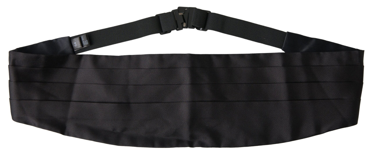 Dolce & Gabbana Elegant Black Silk Cummerbund Dolce & Gabbana