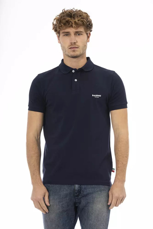 Baldinini Trend Blue Cotton Men Polo Baldinini Trend