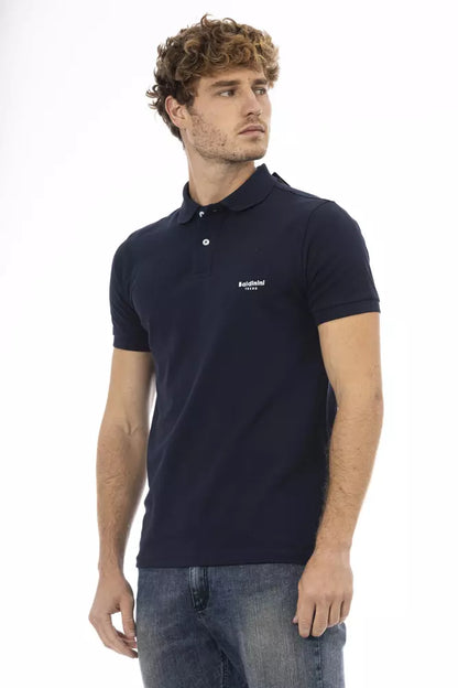 Baldinini Trend Blue Cotton Men Polo Baldinini Trend