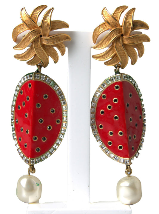 Dolce & Gabbana Radiant Red Watermelon Clip-On Earrings Dolce & Gabbana