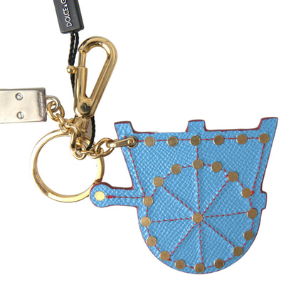 Dolce & Gabbana Elegant Multicolor Keychain with Gold Accents Dolce & Gabbana