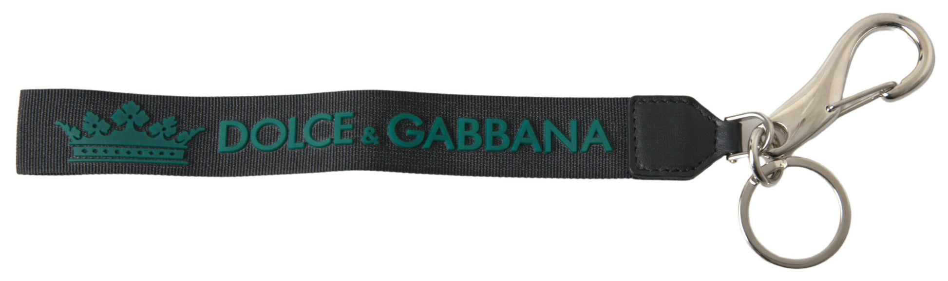 Dolce &amp; Gabbana চটকদার ক্রাউন রাবার লোগো কীচেন