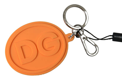 Dolce & Gabbana Chic Orange & Gold Keychain Accessory Dolce & Gabbana