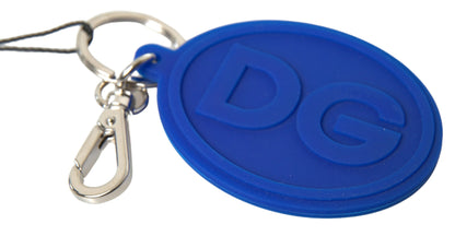 Dolce & Gabbana Chic Brass and Rubber Logo Keychain Dolce & Gabbana