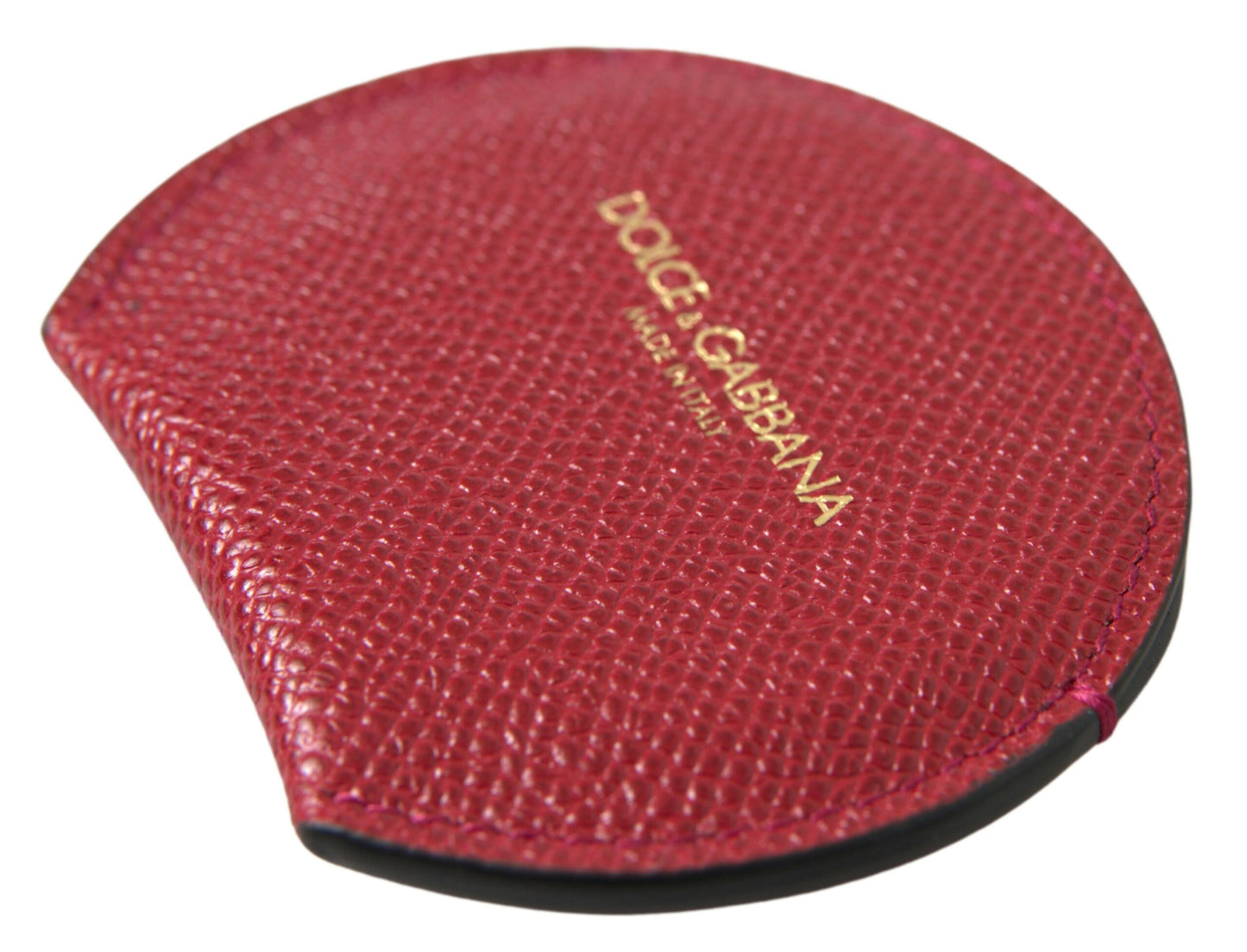 Dolce & Gabbana Chic Red Leather Hand Mirror Holder Dolce & Gabbana