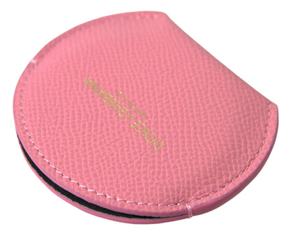 Dolce & Gabbana Elegant Pink Leather Mirror Holder Dolce & Gabbana