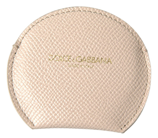 Dolce & Gabbana Elegant Calfskin Leather Hand Mirror Holder Dolce & Gabbana