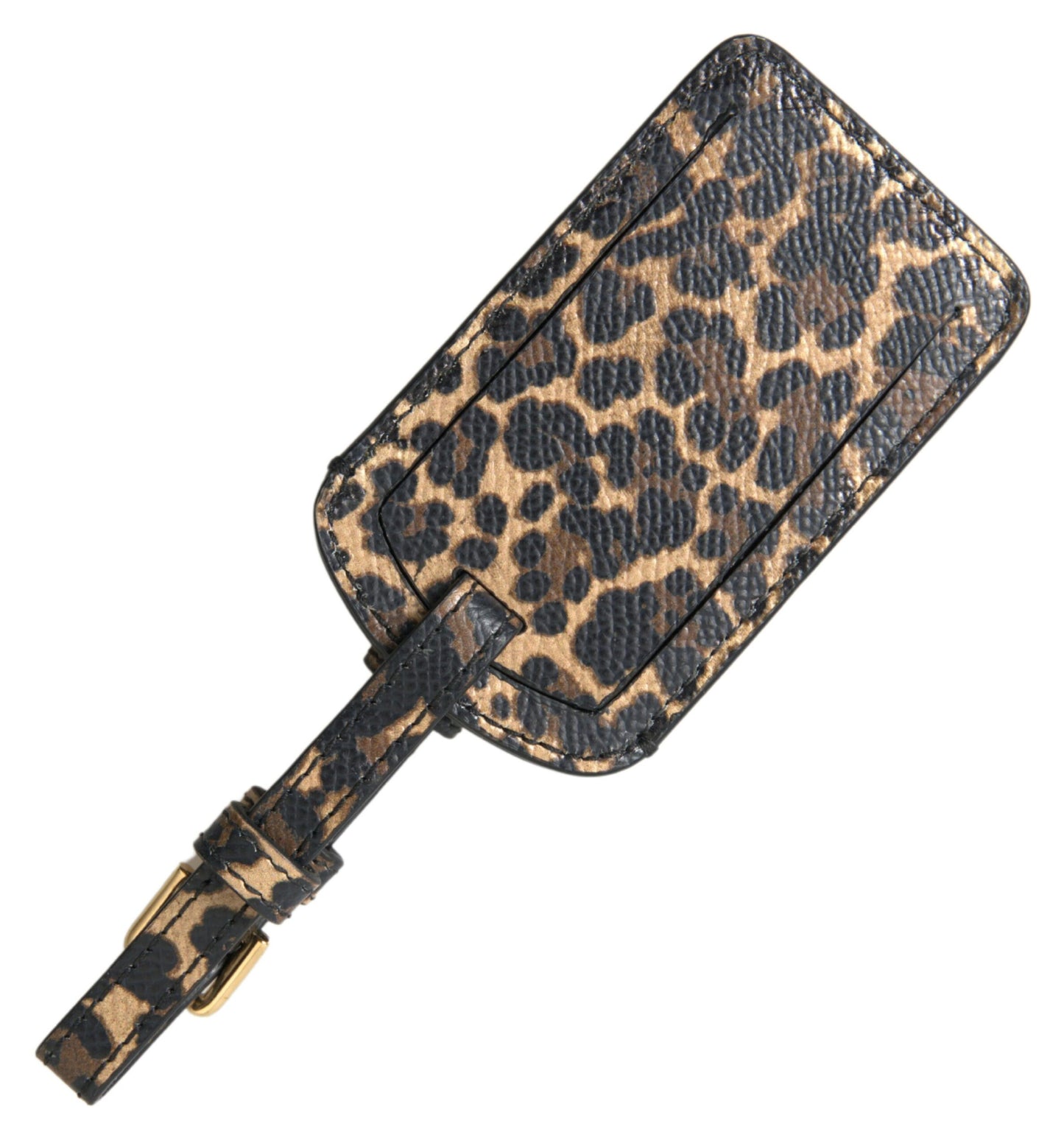 Dolce & Gabbana Elegant Leopard Leather Luggage Tag Dolce & Gabbana