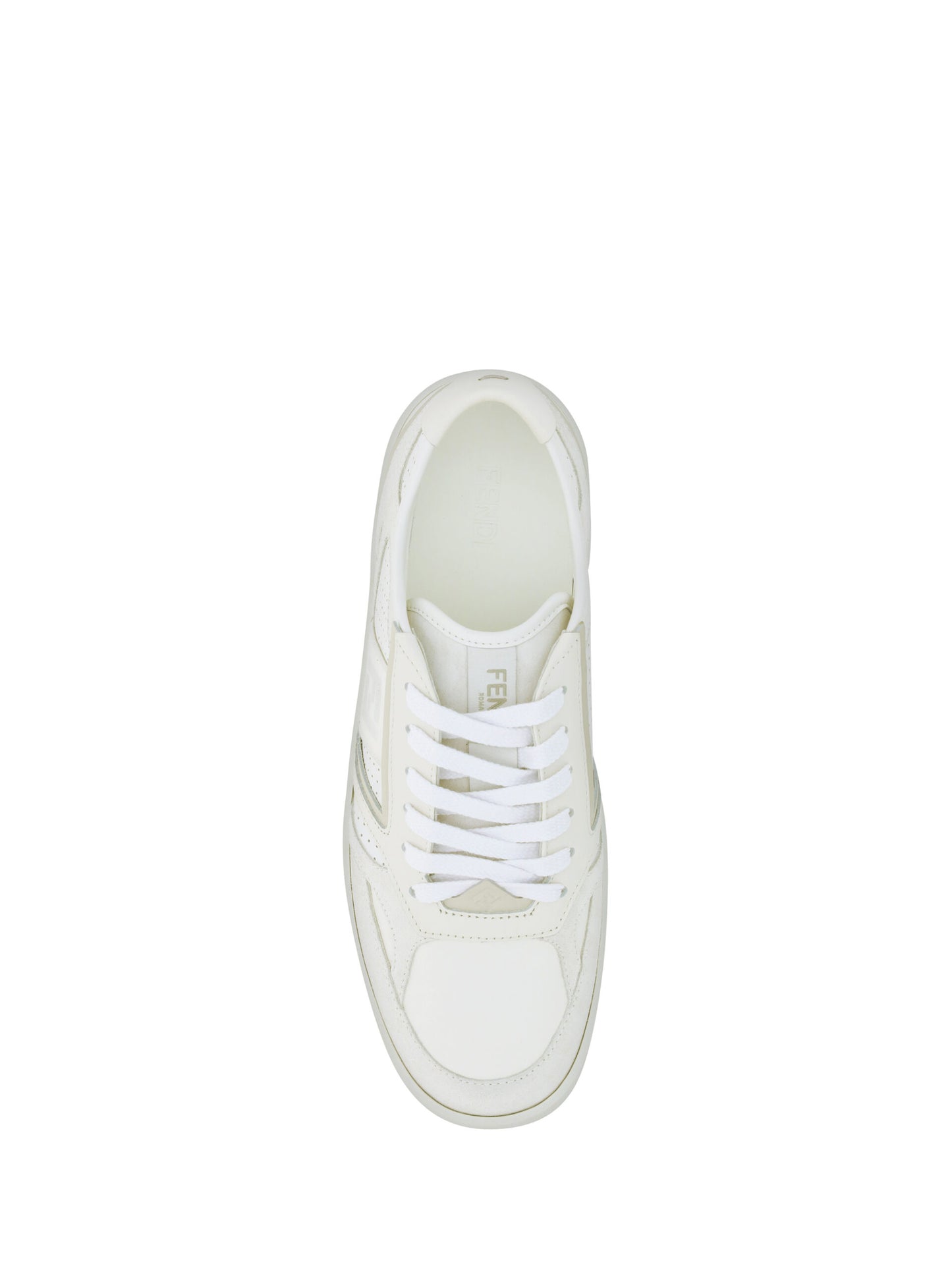 Fendi Elegant Low Top Calfskin Sneakers in White Fendi