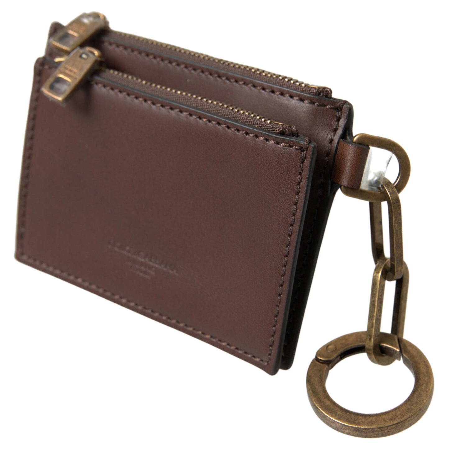 Dolce & Gabbana Elegant Brown Leather Coin Purse Wallet Dolce & Gabbana