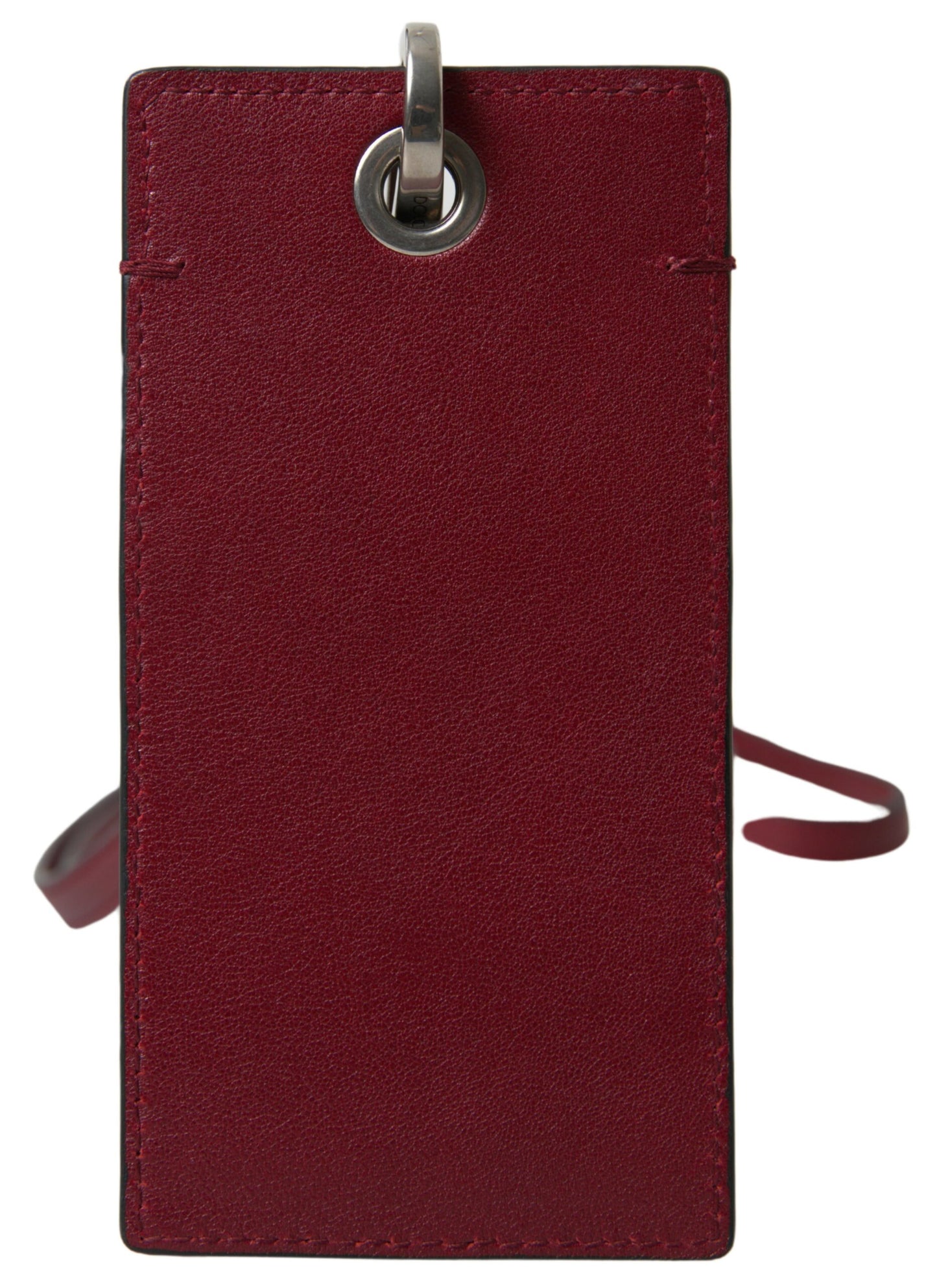 Dolce & Gabbana Elegant Red Leather Cardholder with Lanyard Dolce & Gabbana