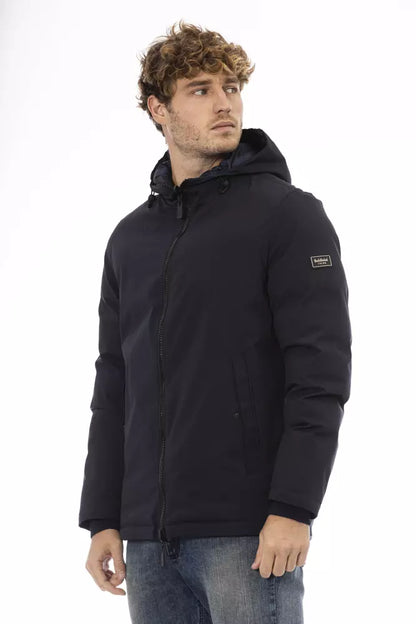 Baldinini Trend Blue Polyester Men Jacket Baldinini Trend