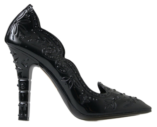 Dolce & Gabbana Elegant Black Crystal Cinderella Pumps Dolce & Gabbana