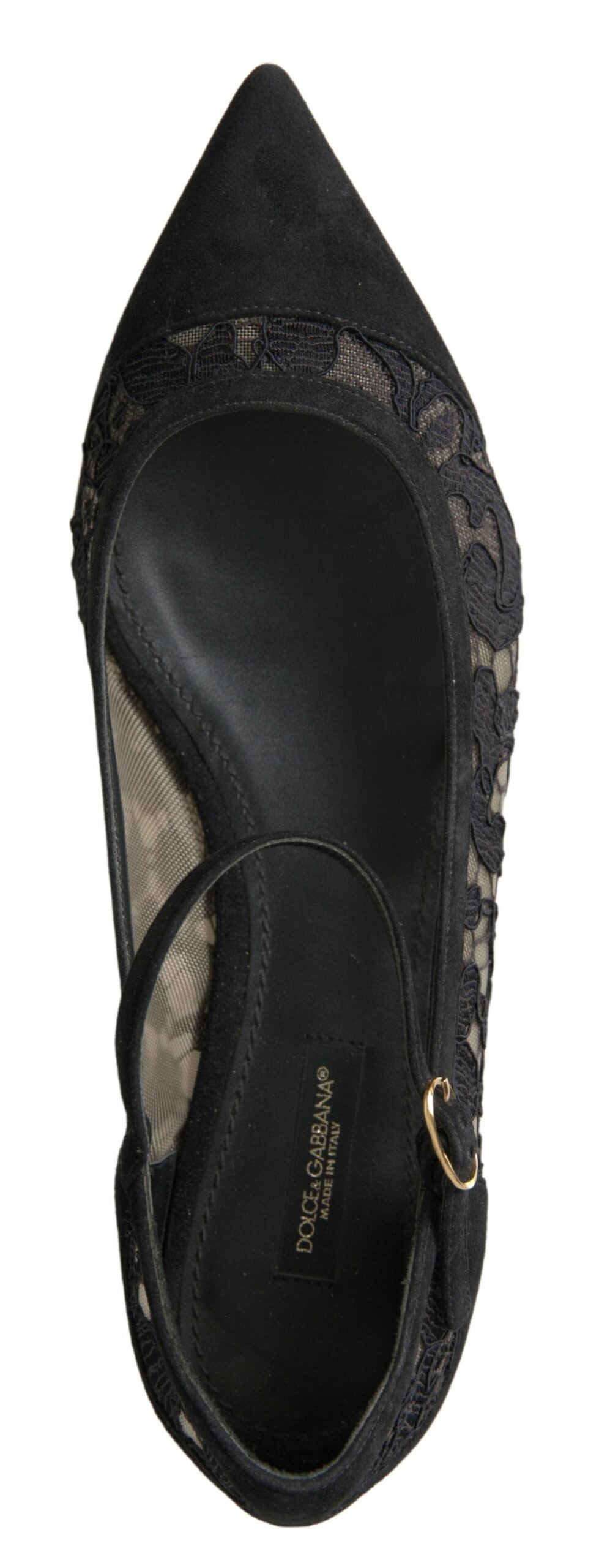 Dolce & Gabbana Elegant Black Lace Flats Dolce & Gabbana