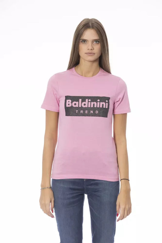 Baldinini Trend Pink Cotton Women T-Shirt Baldinini Trend