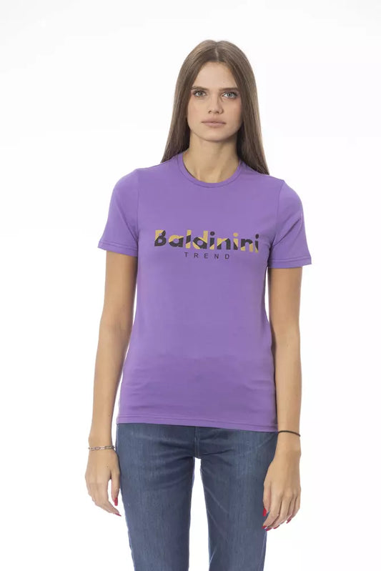 Baldinini Trend Purple Cotton Women Top Baldinini Trend