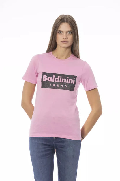 Baldinini Trend Pink Cotton Women T-Shirt Baldinini Trend