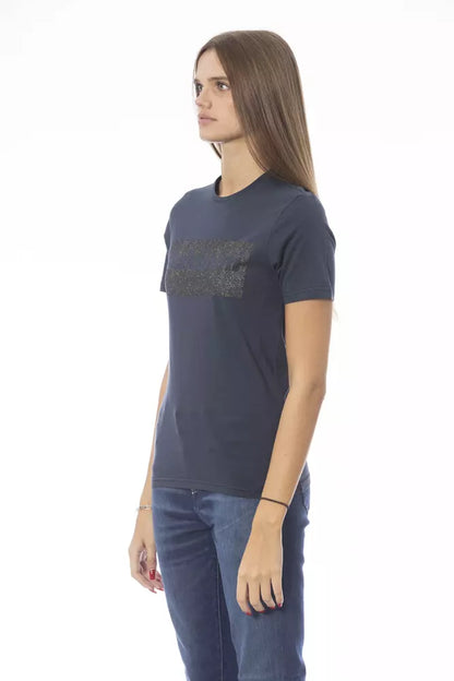 Baldinini Trend Blue Cotton Women T-Shirt Baldinini Trend