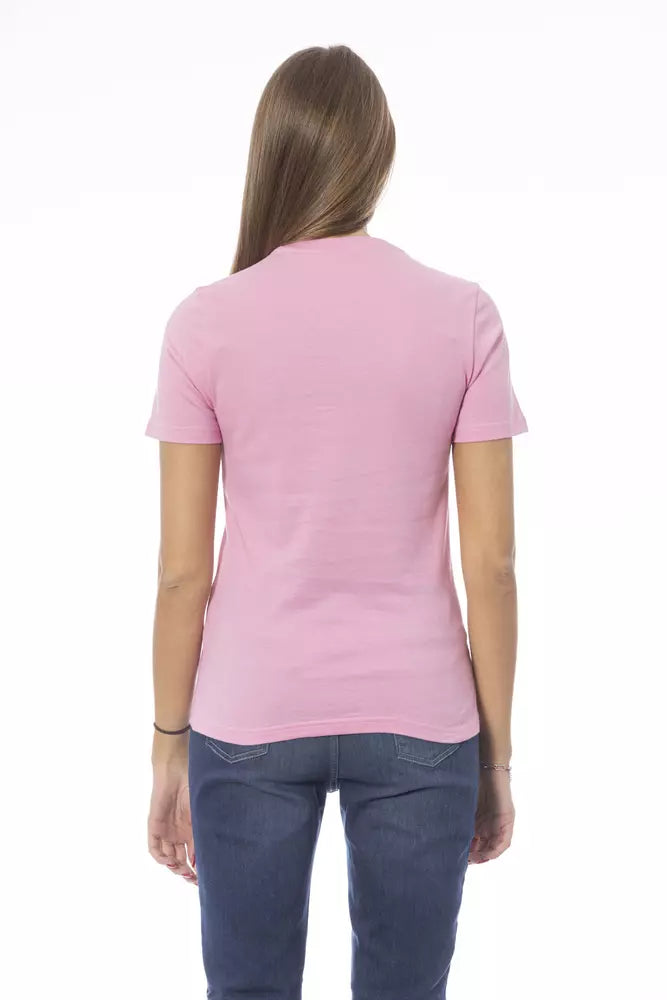 Baldinini Trend Pink Cotton Women T-Shirt Baldinini Trend