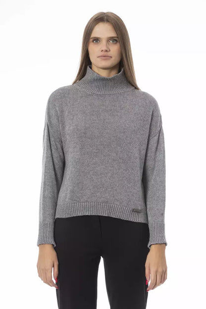 Baldinini Trend Gray Wool Women Sweater Baldinini Trend