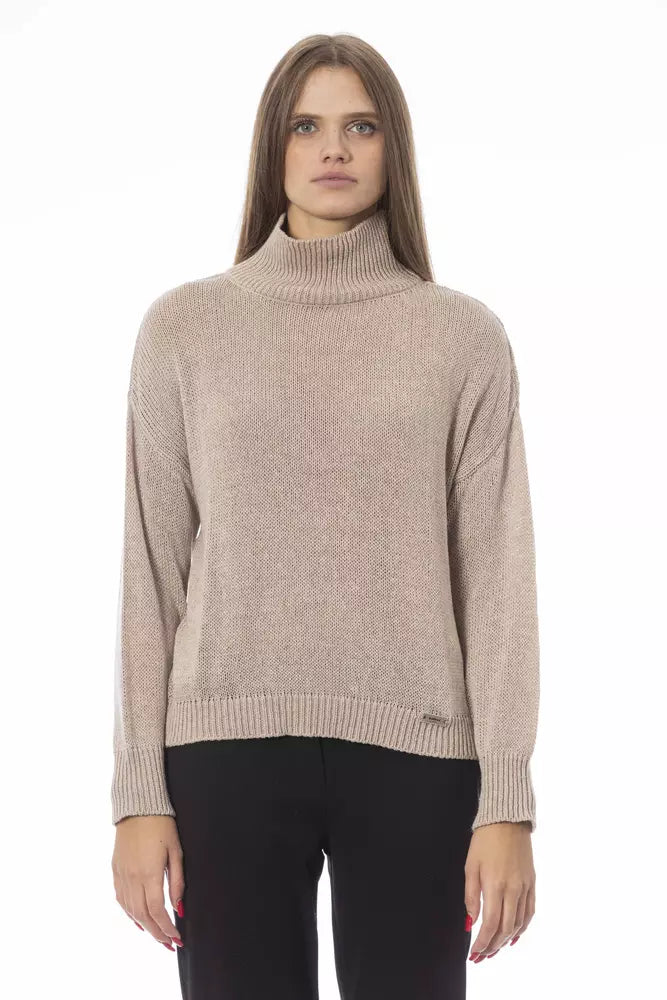 Baldinini Trend Beige Wool Women Sweater Baldinini Trend