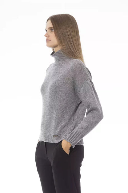 Baldinini Trend Gray Wool Women Sweater Baldinini Trend