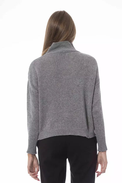 Baldinini Trend Gray Wool Women Sweater Baldinini Trend