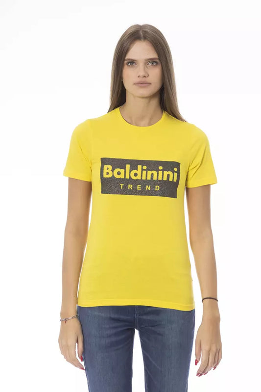 Baldinini Trend Yellow Cotton Women T-Shirt Baldinini Trend