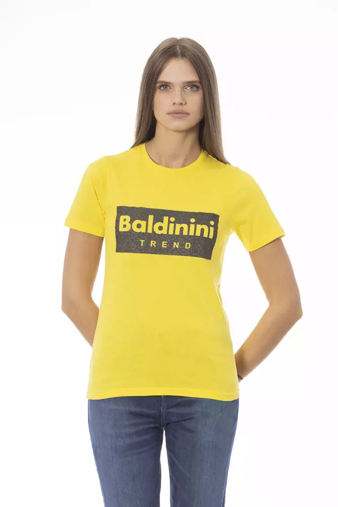 Baldinini Trend Yellow Cotton Women T-Shirt Baldinini Trend