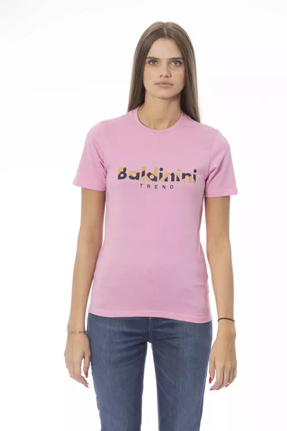 Baldinini Trend Pink Cotton Women T-Shirt Baldinini Trend